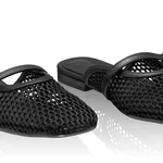 Women Leather Mules 8059 Rete+Vitello Black