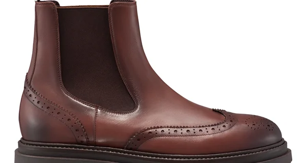 Men Leather Casual Boots 7320 Vitello Brown