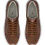 Men genuine leather sports shoes 6897 Vitello Brown