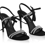 Women Leather Sandals 8510 Camoscio Black
