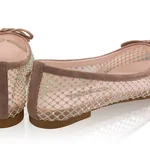 Women's Ballerinas 8406 Suede+Mesh Nude