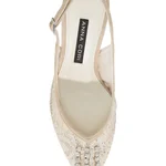 Mid-heel Slingback Pumps 8506 Camoscio+Rete Beige