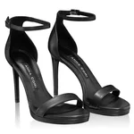 Women Leather HighHeel Sandals 7817 Vitello Negru