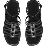 Women Leather Sandals 8365 Vitello Black