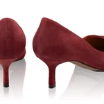 Kitten-heel Suede Pumps 8087 Camoscio Bordo