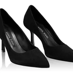High-heel Pointed Toe Pumps 8026 Camoscio Black