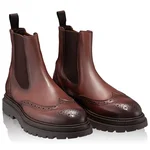 Men Leather Casual Boots 7320 Vitello Brown