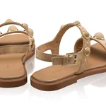 Women's Leather Sandals 8308 Beige Suede