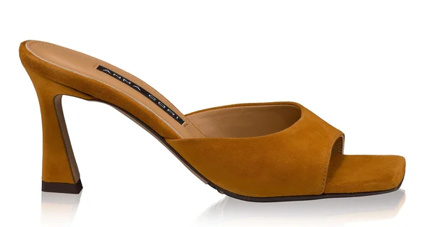 Women Leather Mules 8504 Camoscio Cuoio