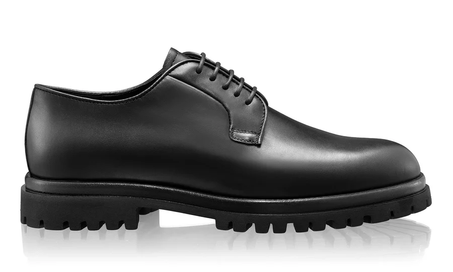 Casual leather men shoes 7770 Vitello Black