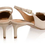 Mid-heel Slingback Pumps 8428 Vitello Beige