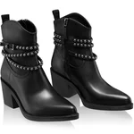 Women Leather Boots 8217 Vitello Black
