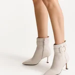 Leather Ankle Boots 8186 Vitello Panna