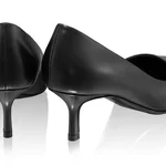 Kitten-heel Leather Pumps 8087 Vitello Black