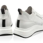 Women leather sport shoes 8072 Vitello Panna