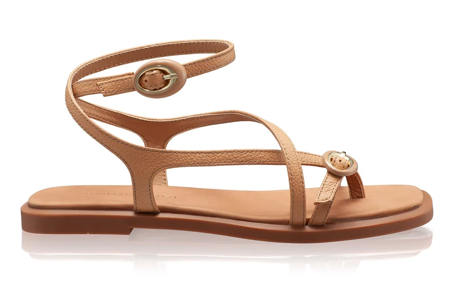 Women's leather sandals 8379 Bottalato Cappuccino