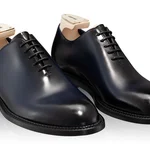 Men Genuine Leather Shoes 7035 Abrazivato Blue