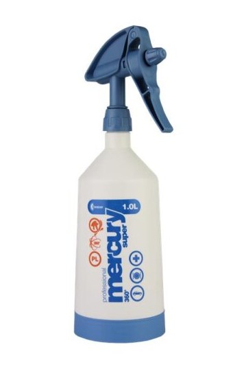 5 Stück Mercury Super PRO+ 360 Grad VITON blau Sprühflasche 1,0 Liter
