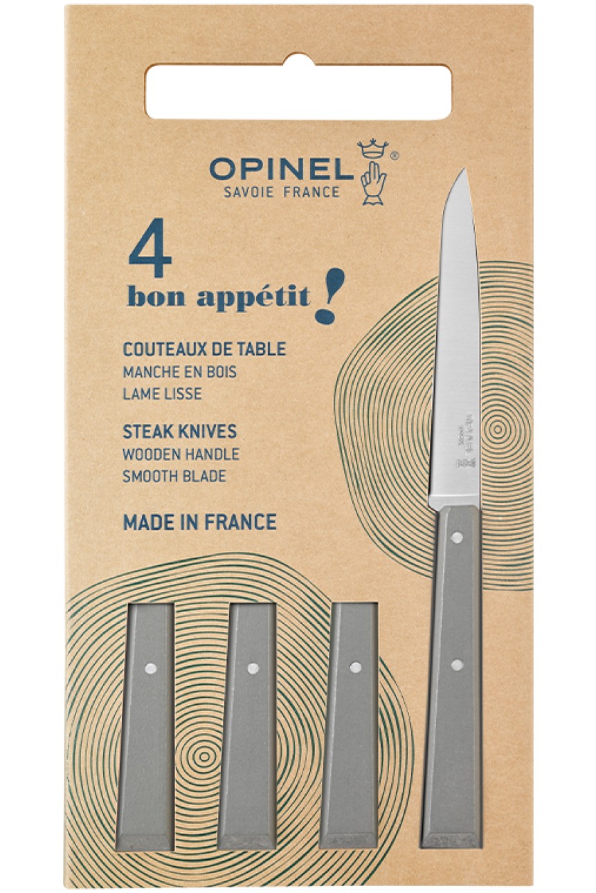Coffret de 4 couteaux de table N°125 Bon Appétit Gris
