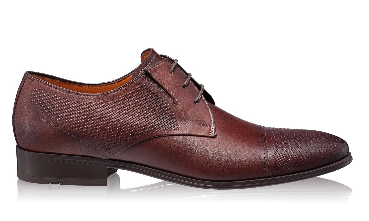 Elegant Men Shoes 6856 Vitello Foro Brown