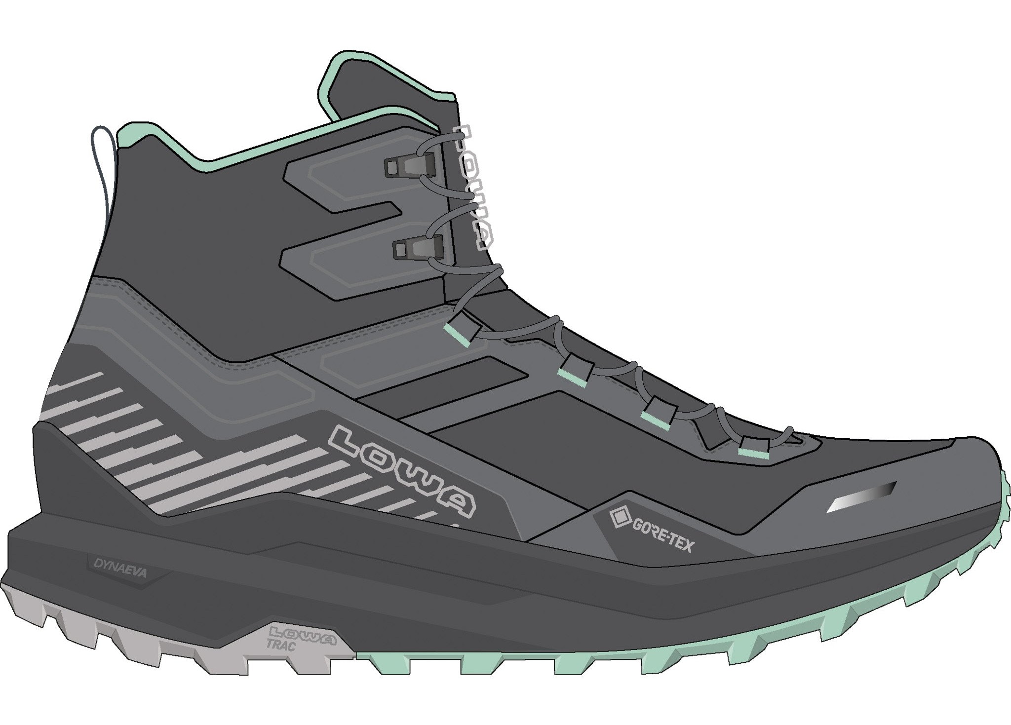 FLOWTERRA GTX QC WS - GREY/JADE