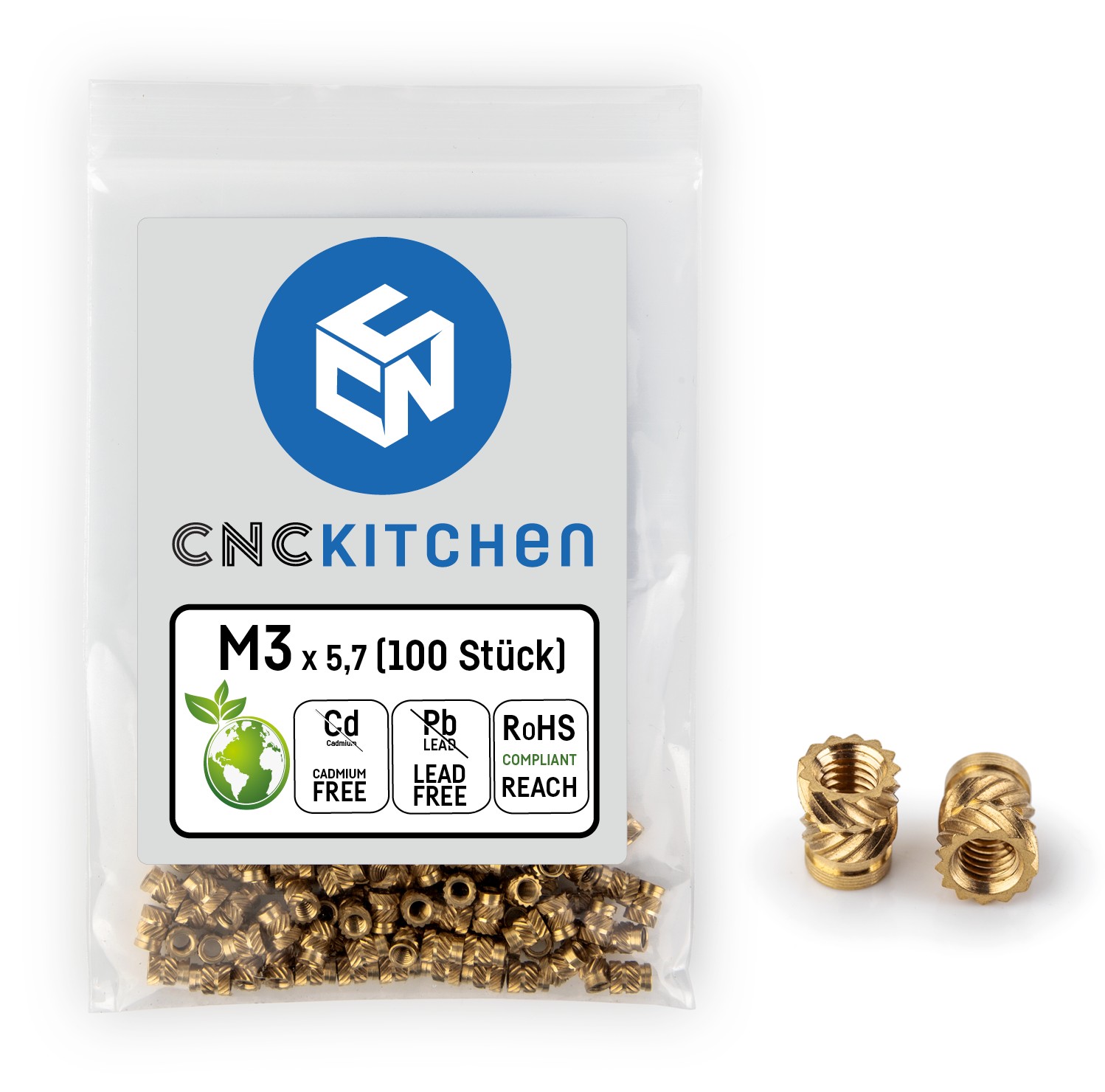 Heat Set Inserts - M3 standard 100 pcs