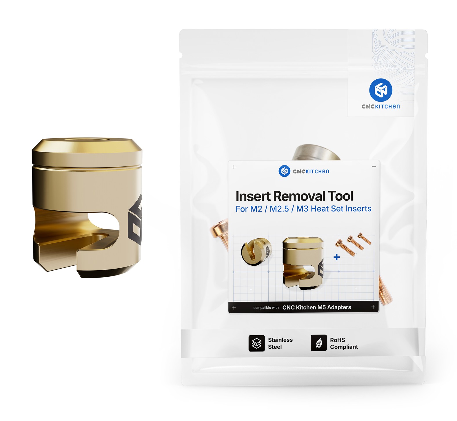 Insert Removal Tool V2 for M2, M2.5 & M3