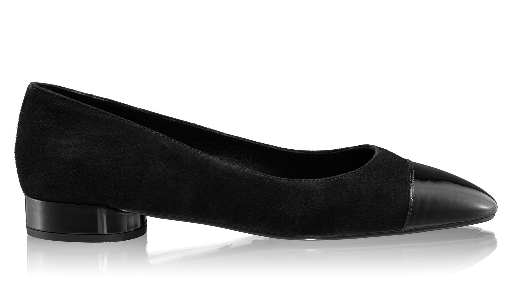 Kiteen-heel Slingback Pumps 8120 Camoscio+Lac Black