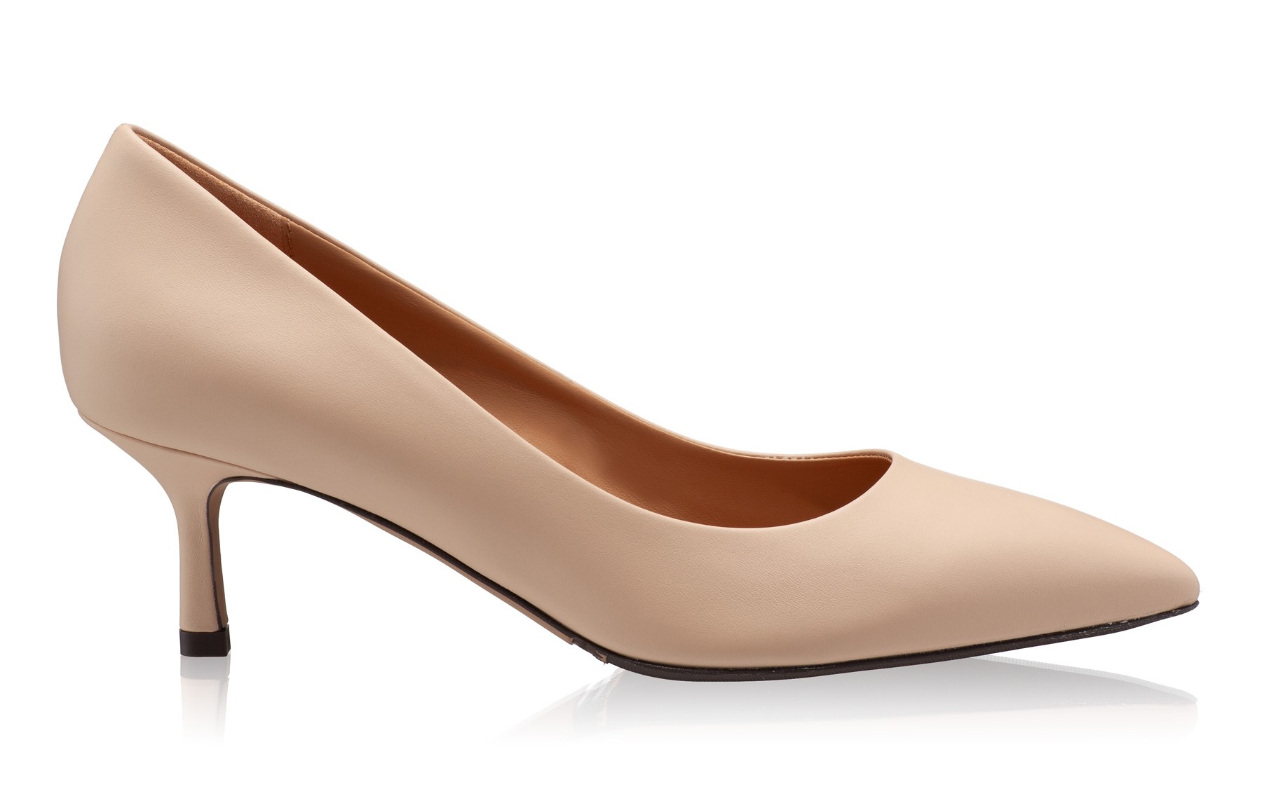 Kitten-heel Leather Pumps 8087 Vitello Nude