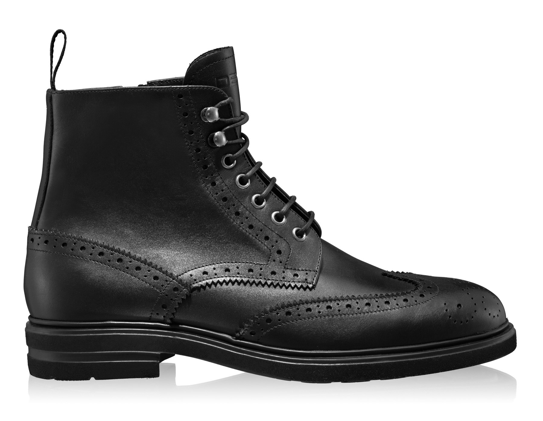 Men Genuine Leather Casual Boots 7333 Vitello Black