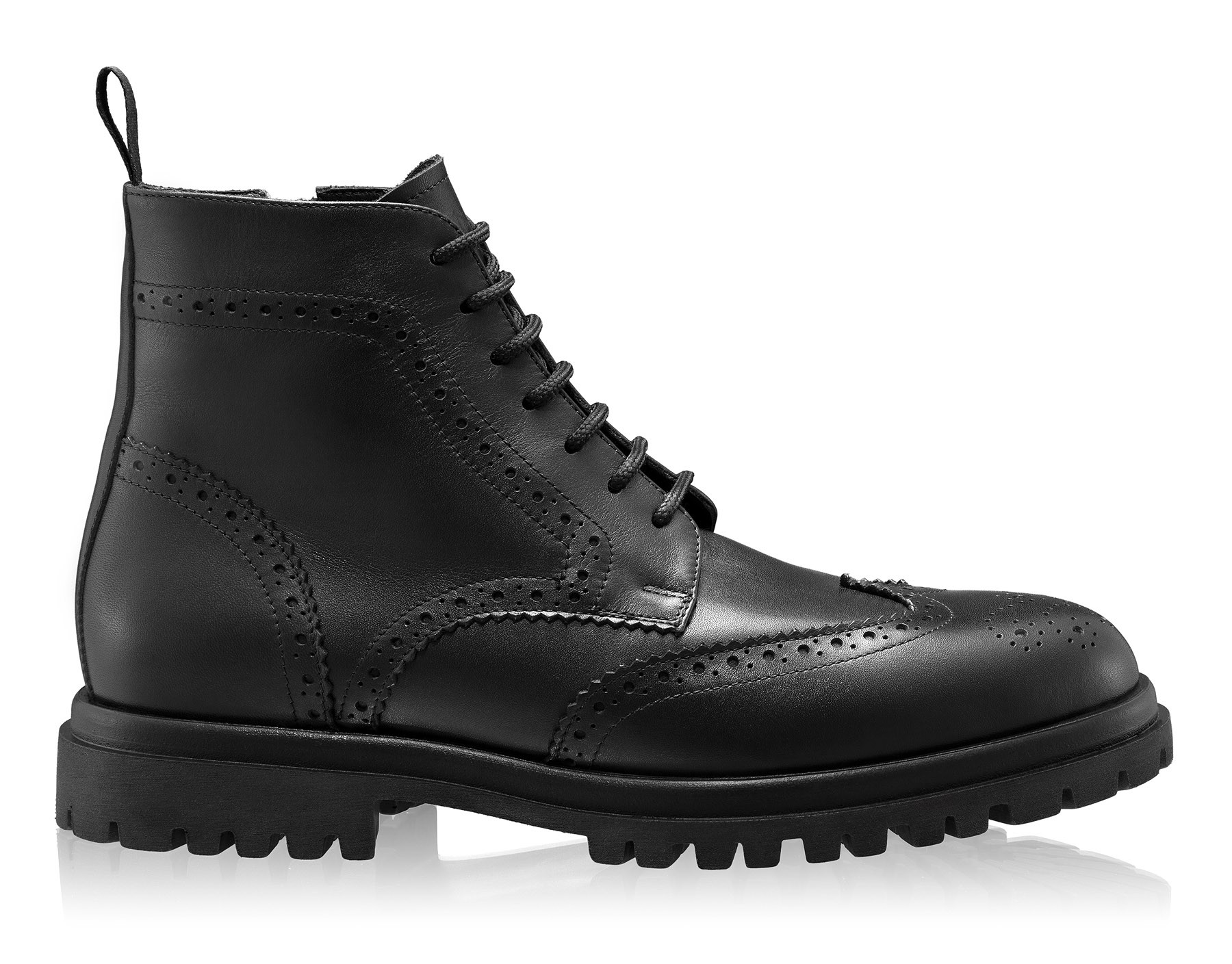 Men Leather Boots 7771 Vitello Black