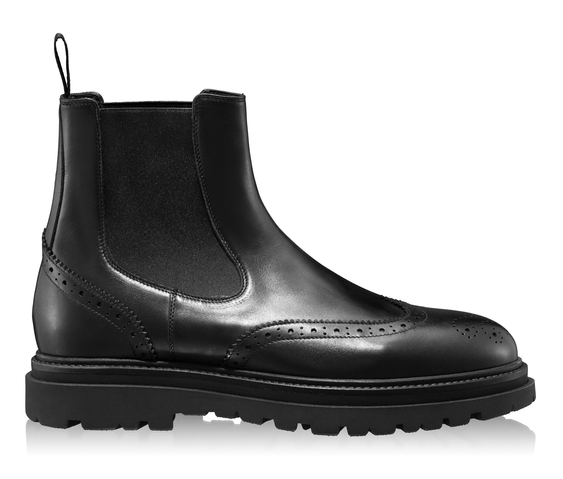 Men Leather Casual Boots 7320 Vitello Black