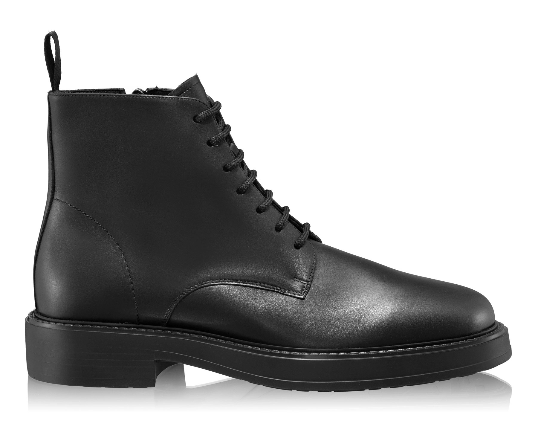 Men Leather Casual Boots 7678 Vitello Black
