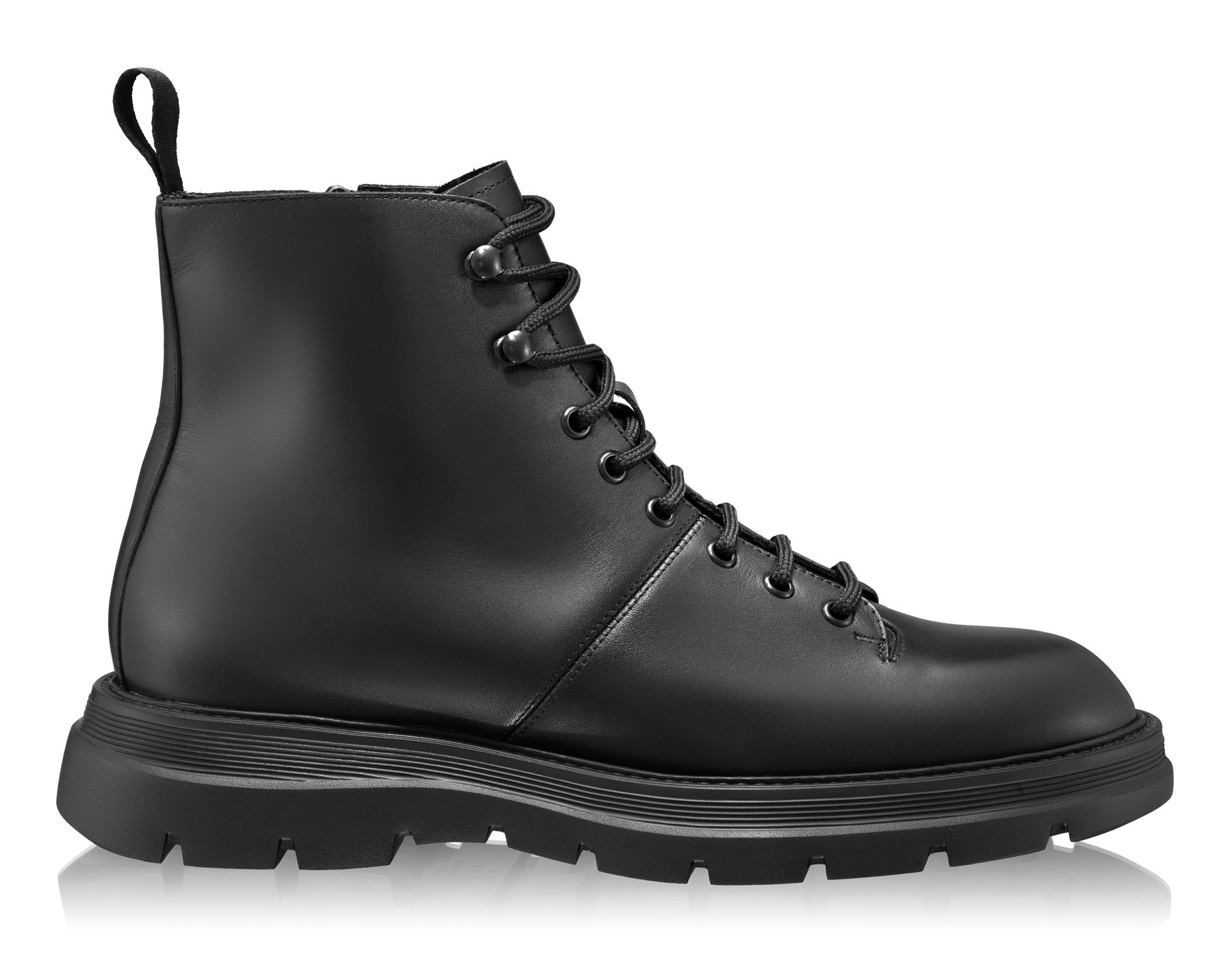 Men Leather Casual Boots 7694 Vitello Black