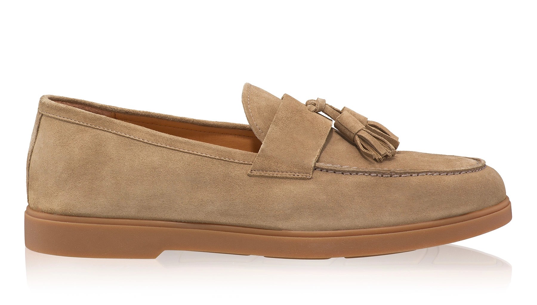 Men Leather Loafers 7628 Crosta Beige