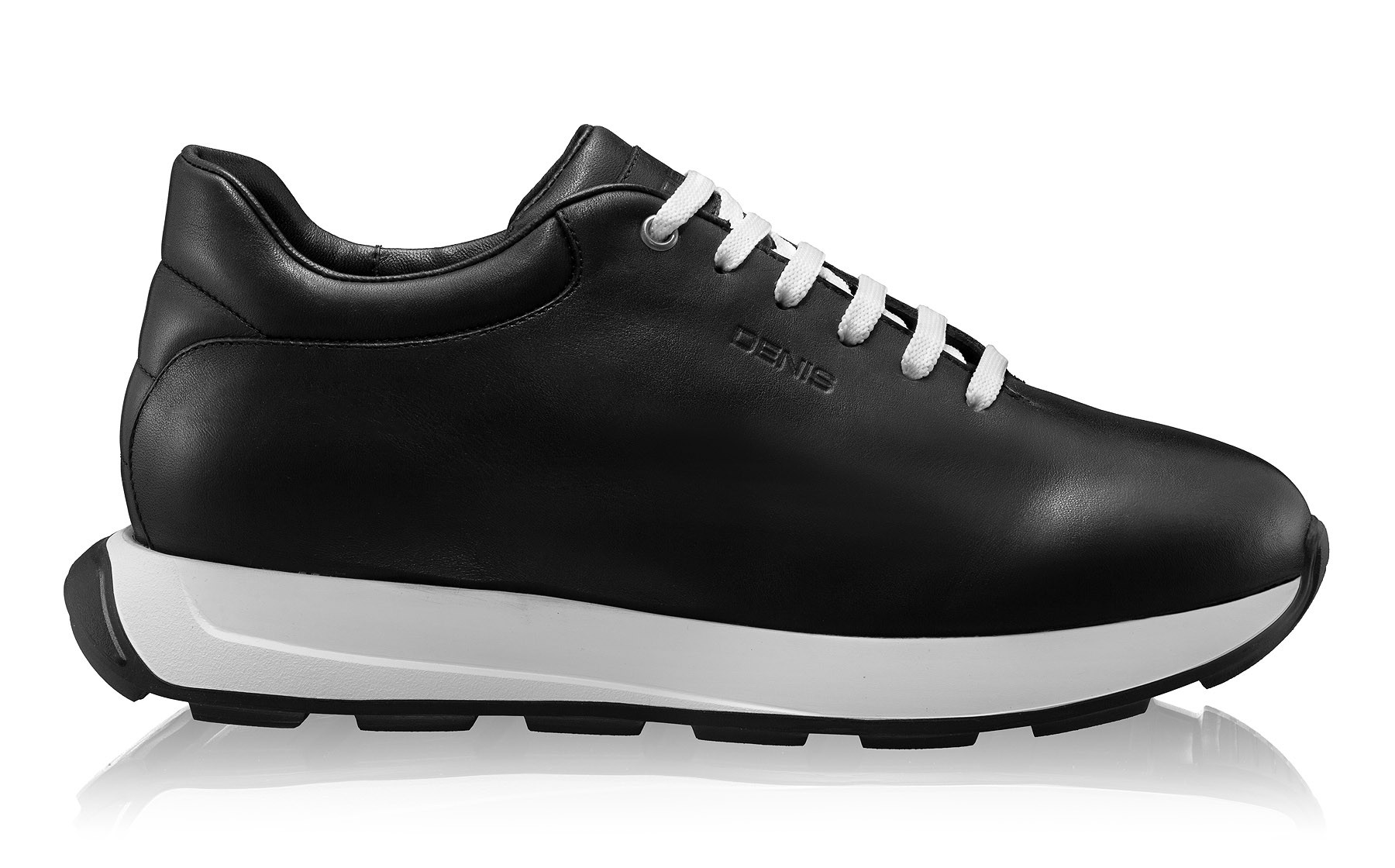 Men Leather Sport Shoes 7718 Vitello Black