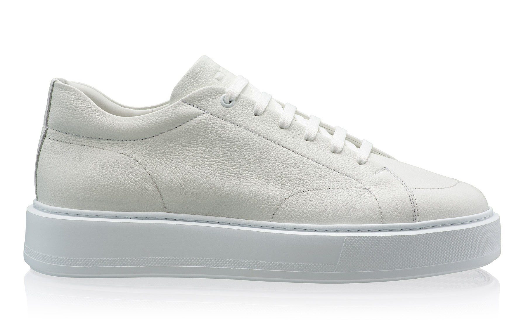 Men Leather Sport Shoes 7776 Bottalato White