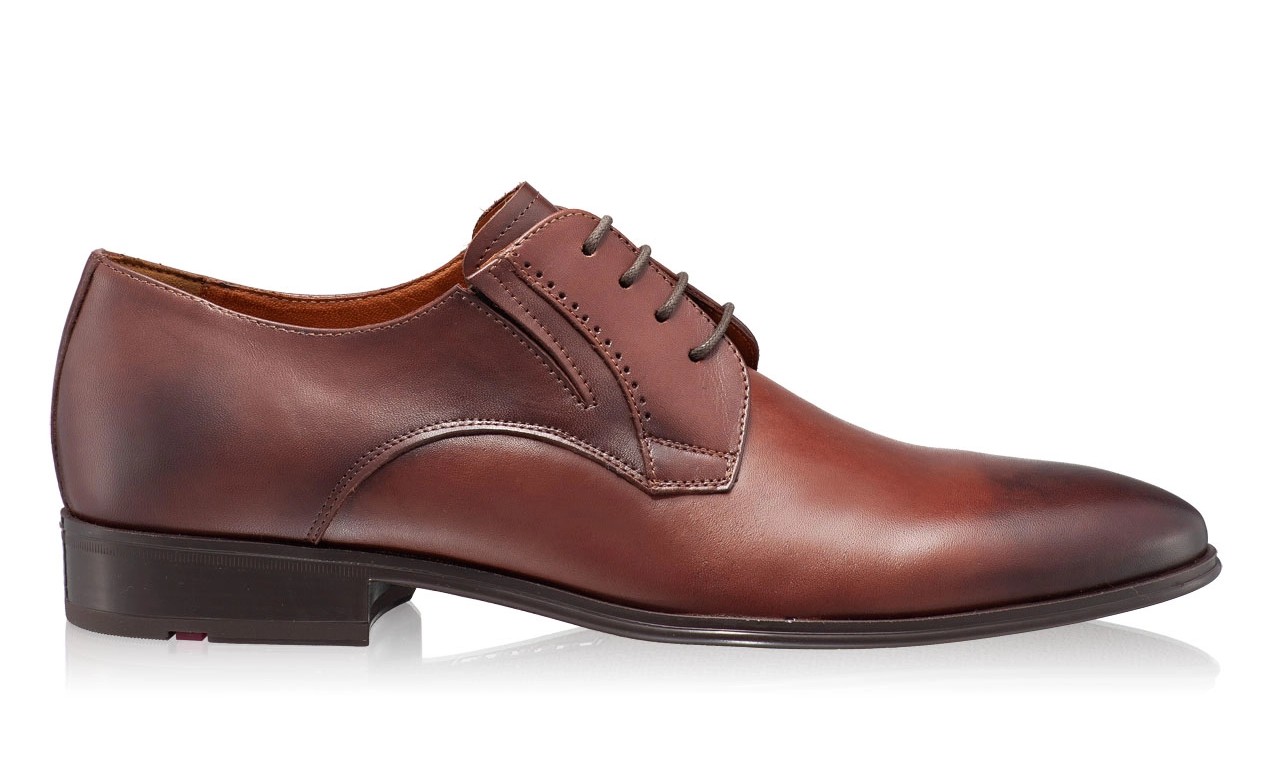 Men Natural Leather Shoes 6851 Vitello Brown