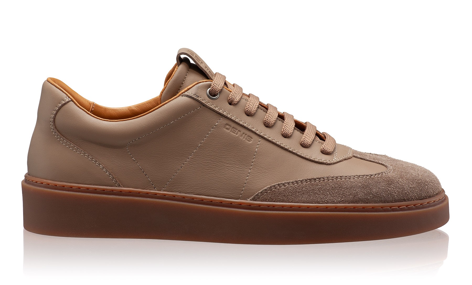 Men Suede Leather Sport Shoes 7610 Vitello+Crosta Bej