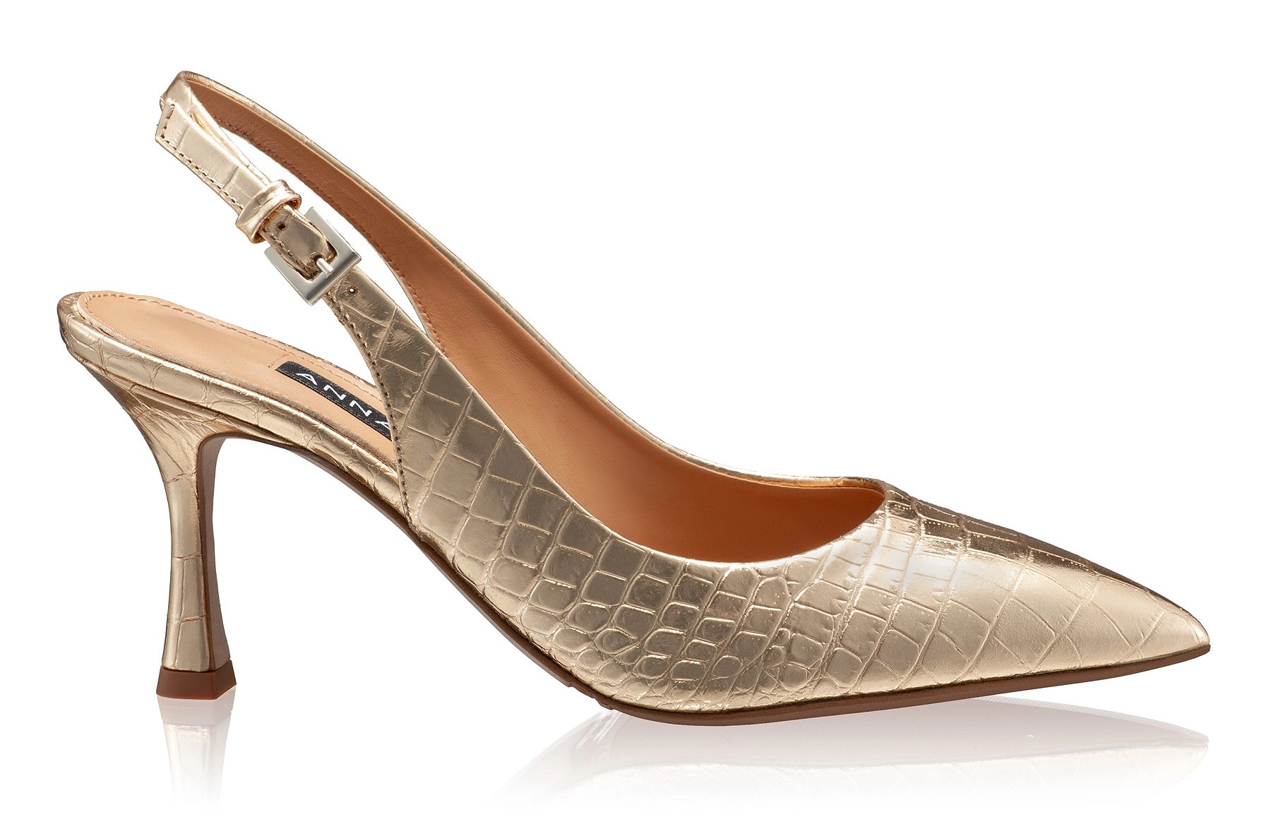 Mid-heel Slingback Pumps 5728 Croco Oro