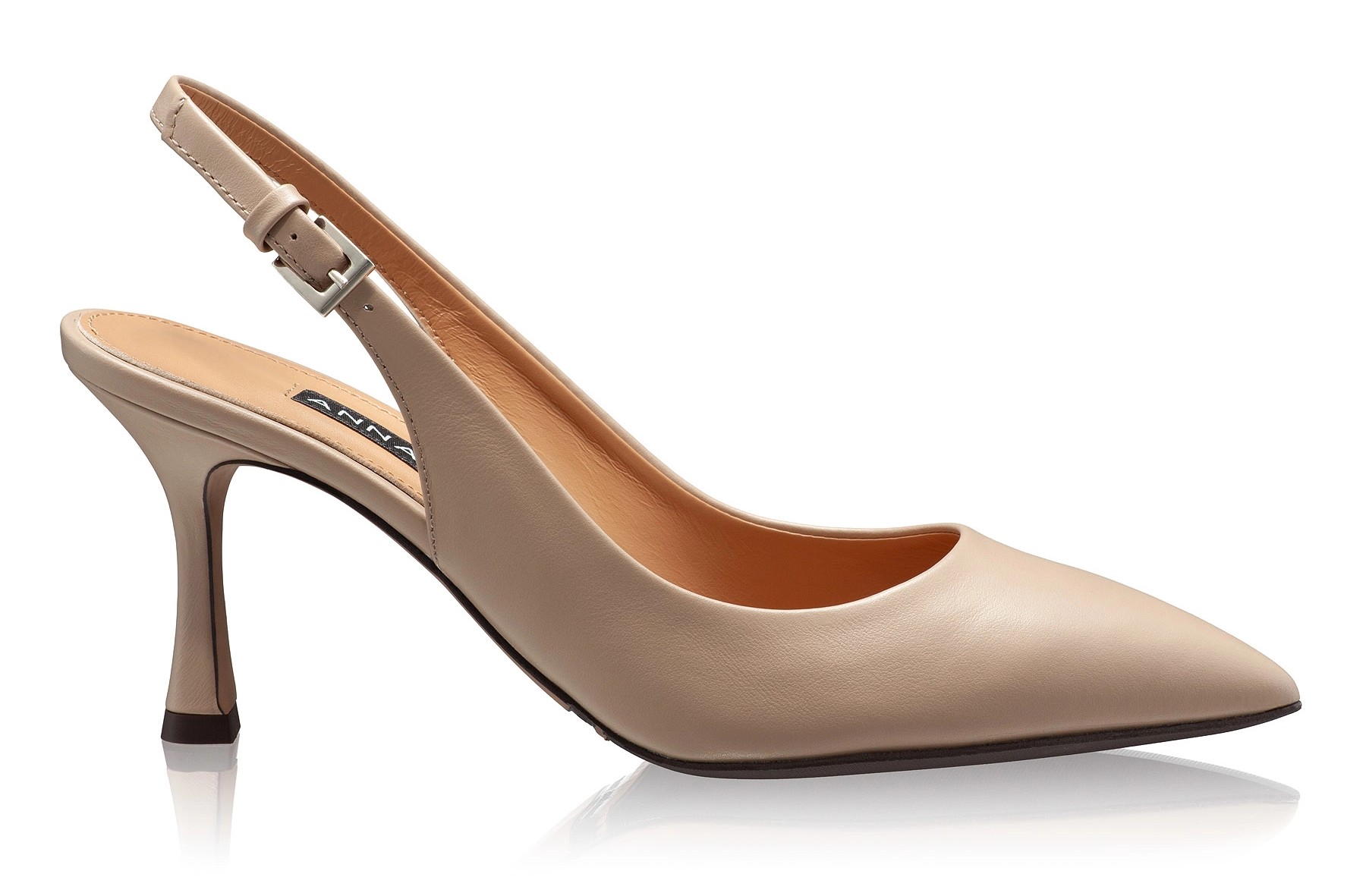 Mid-heel Slingback Pumps 5728 Vitello Beige