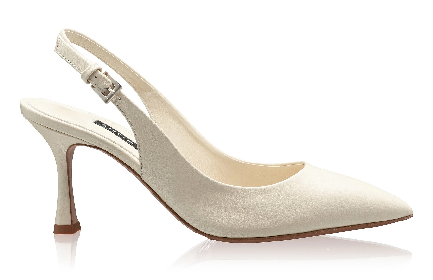 Mid-heel Slingback Pumps 5728 Vitello Panna