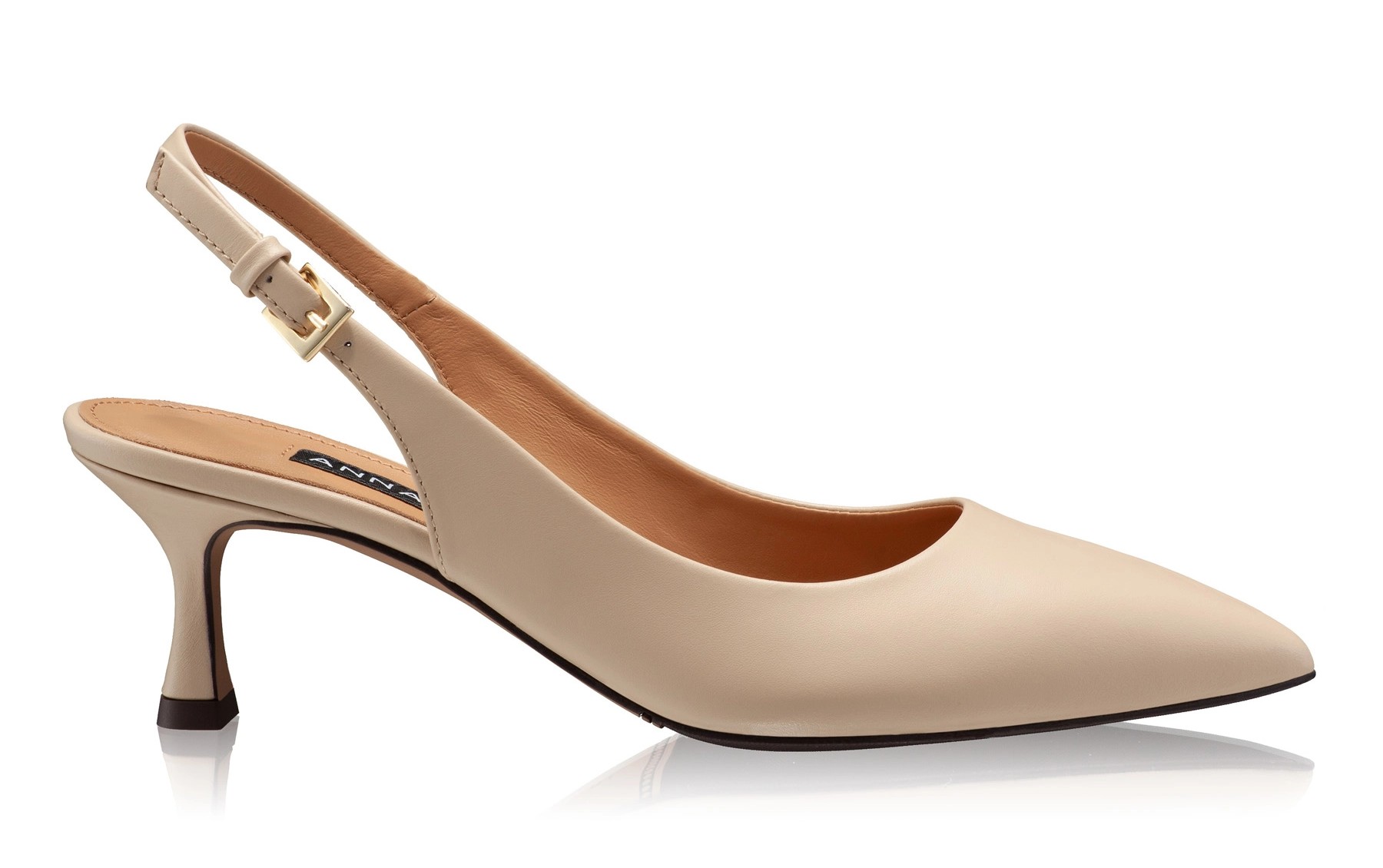 Mid-heel Slingback Pumps 7552 Vitello Beige