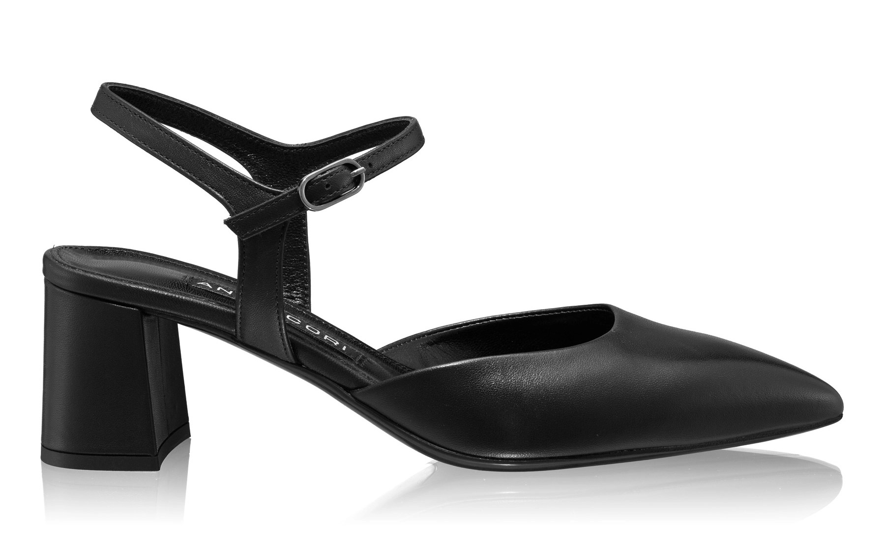 Mid-heel Slingback Pumps 8046 Vitello Black
