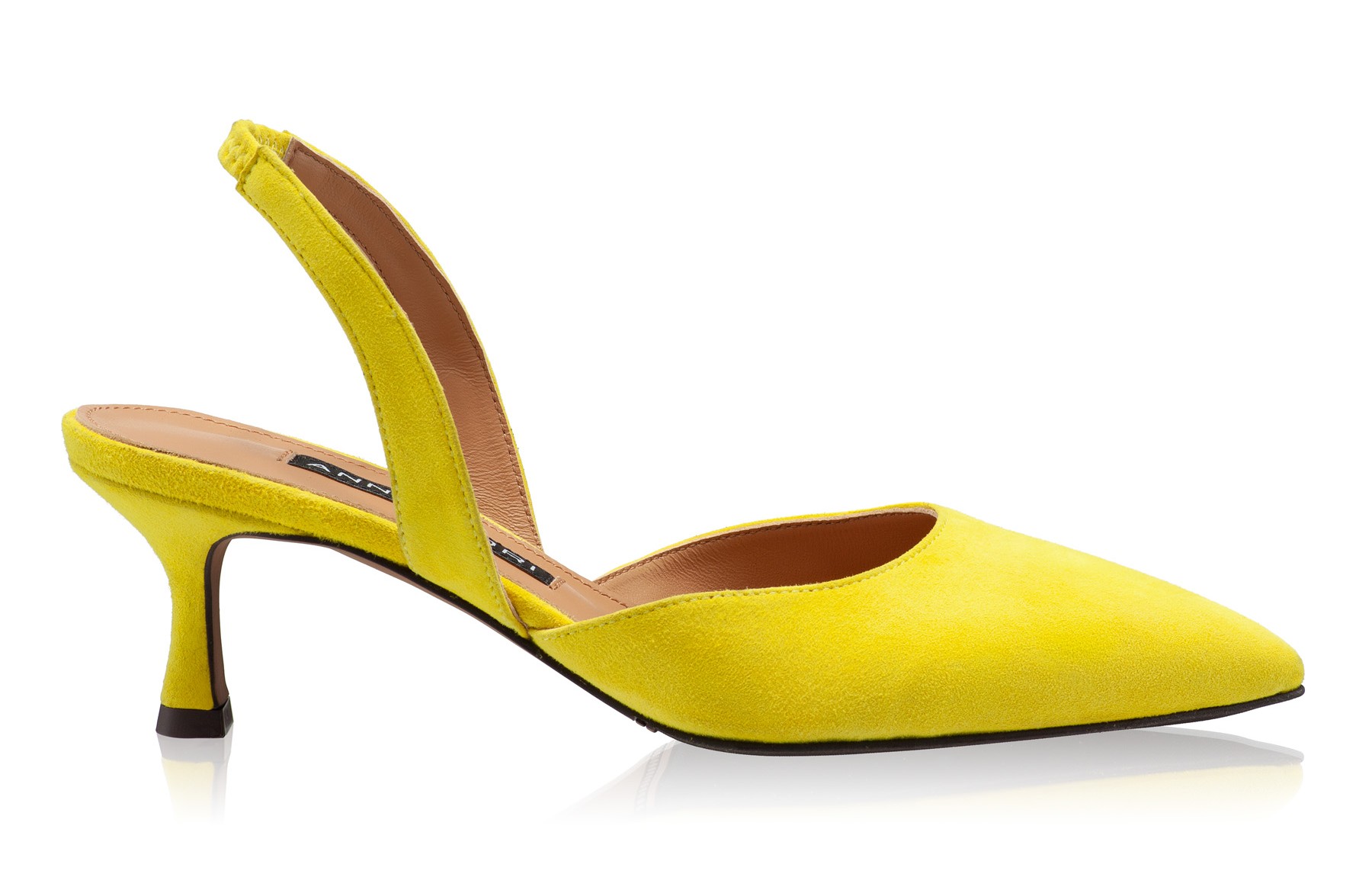 Mid-heel Slingback Pumps 8054 Camoscio Yellow