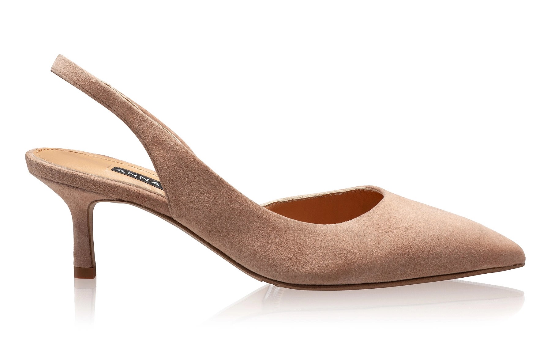 Mid-heel Slingback Pumps 8064 Camoscio Fard