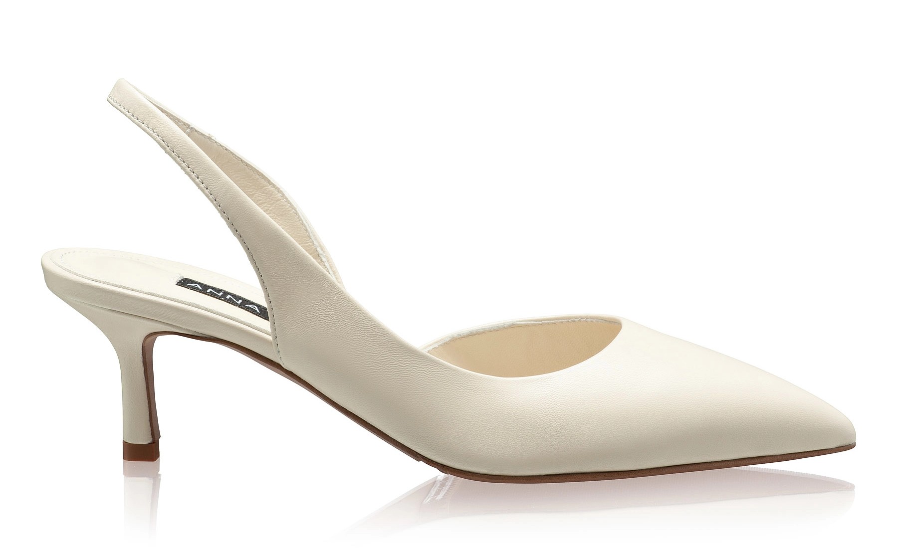 Mid-heel Slingback Pumps 8064 Vitello Panna