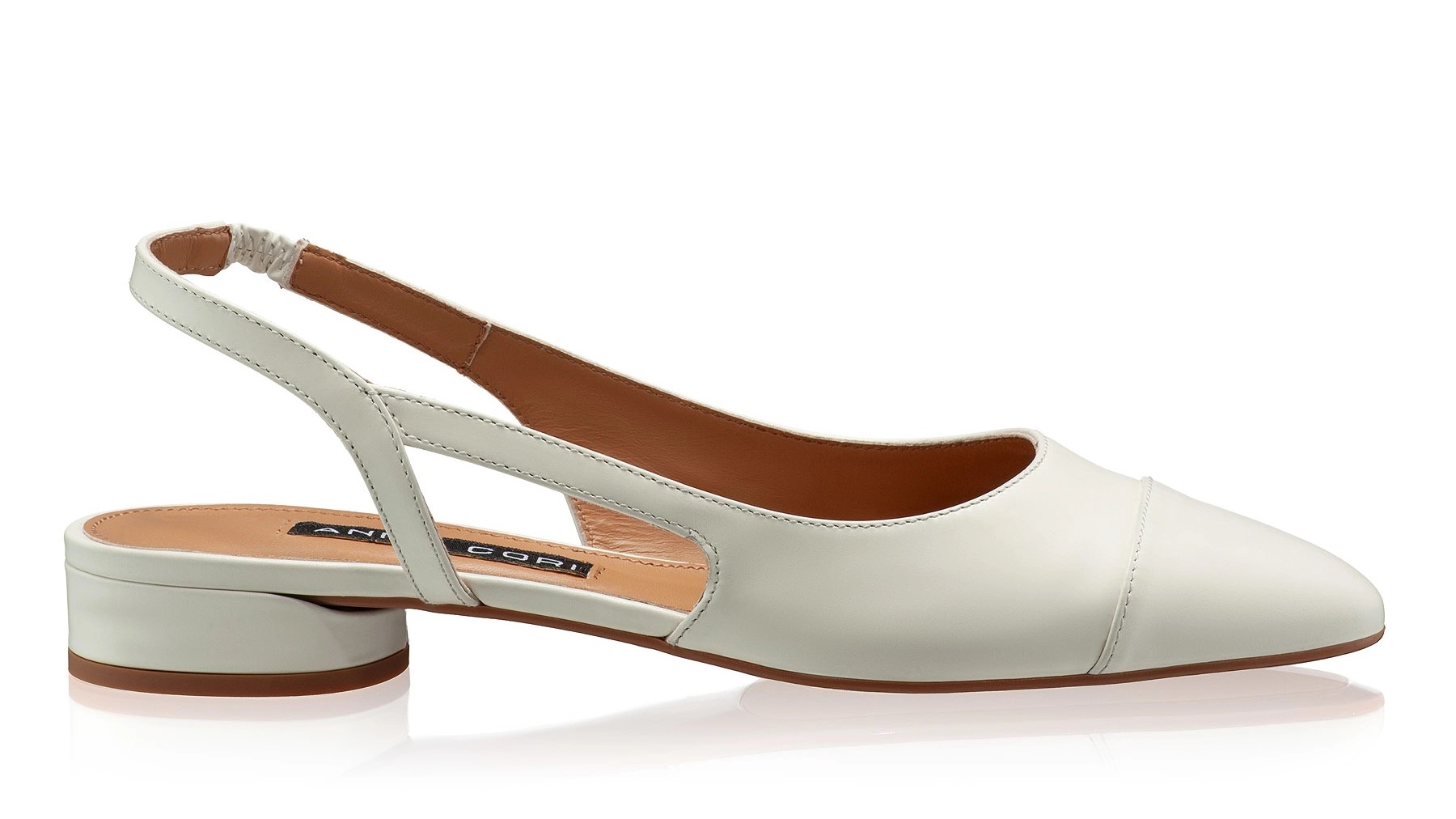 Mid-heel Slingback Pumps 8078 Vitello+Panna