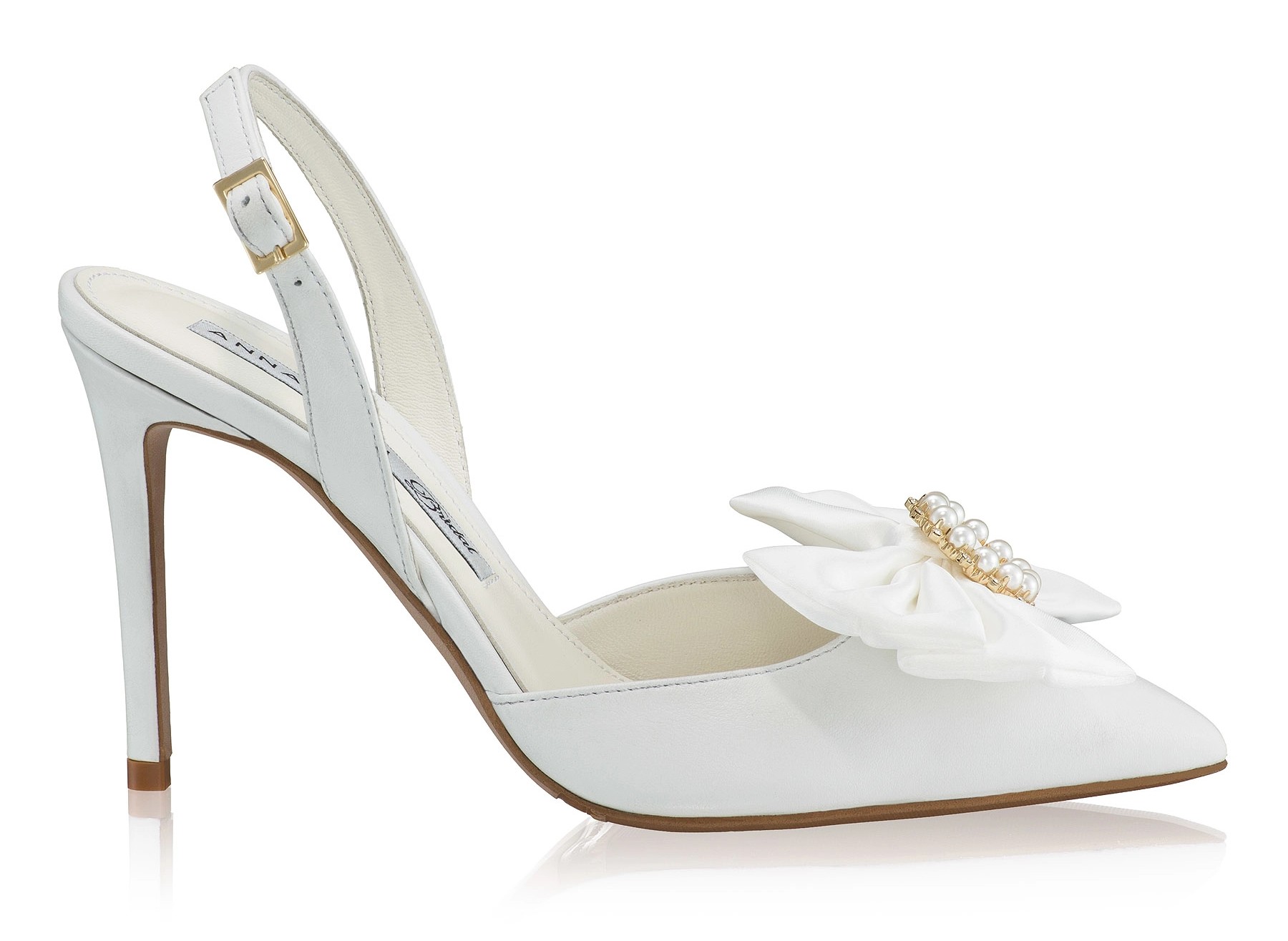 Mid-heel Slingback Pumps 8447 Vitello White