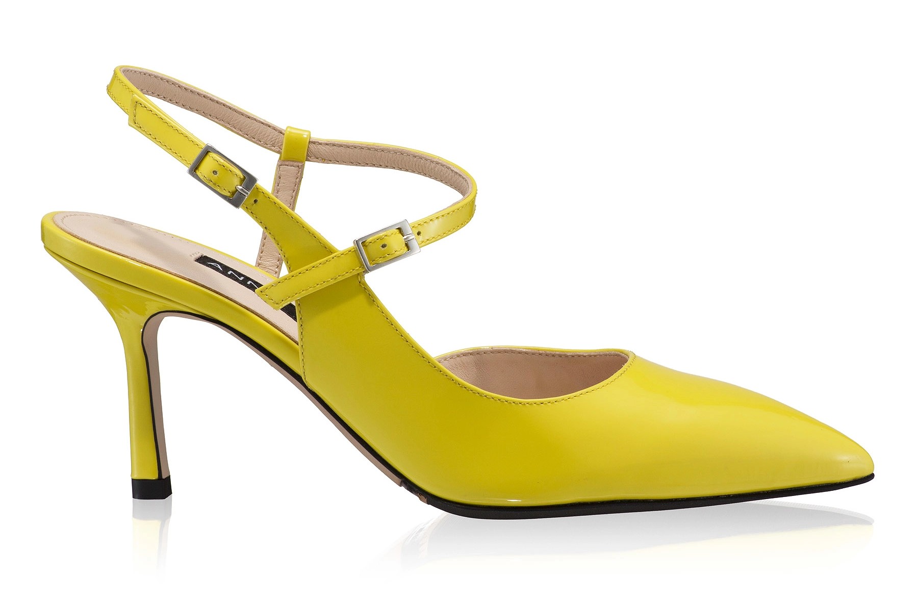 Mid-heel Slingback Pumps 8460 Lac Yellow